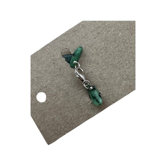 Ruby Zoisite Chip Necklace Sterling Silver Clasp - Picture 4 of 7